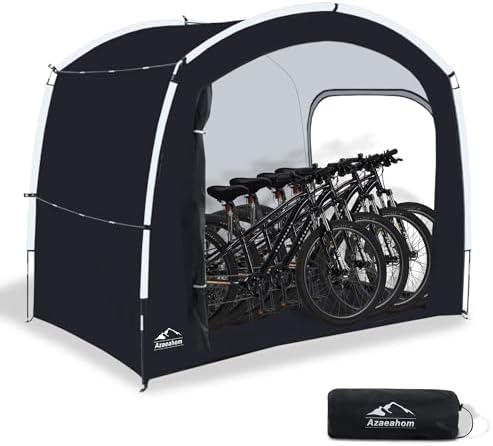 Bike Storage Shed Tent Waterproof Outdoor Side Access Portable XL by Azaeahom