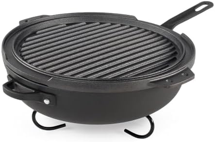 GSI Outdoors Guidecast Cast Iron Cookset, 10 in Frypan, Lid & Griddle - Image 4
