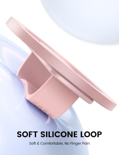 Lamicall Soft Pink Comfortable Silicone Finger Loop Magnetic Phone Grip - Image 3