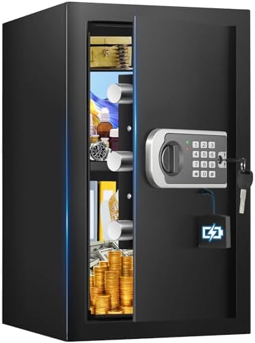 [19.7" Tall] Safe Box, 3.5 Cuft Home Safes with Fireproof Waterproof Bag by FOWORE