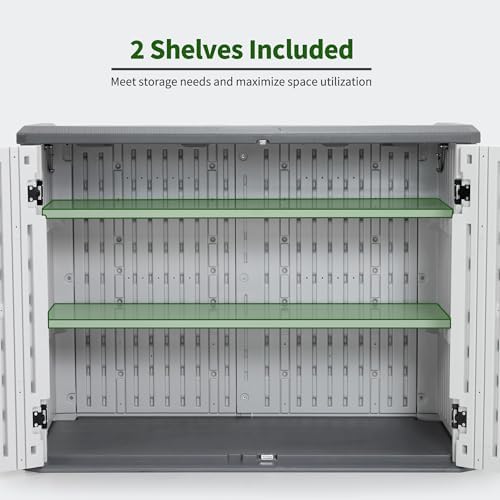 Macrout 25 Cu Ft Outdoor Storage Cabinet with Shelves, Waterproof ST5737 - Image 5