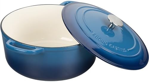 EDGING CASTING Enameled Cast Iron Dutch Oven Pot with Lid, 7 Quart, Round Dutch Ovens for Bread Baking, Bread Oven, Oven Safe up to 500°F, Lake Blue - Image 7