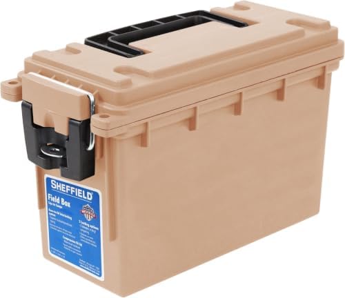 Sheffield 12627 Ammo Box Made in USA Stackable Lockable Ammo Storage Box, Standard Single (Pack of 6) by Sheffield
