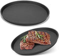 Maxdot 2 Pcs 7.5 Inch Cast Iron Grill Pan Round Pizza Pan Skillet for BBQ by Maxdot