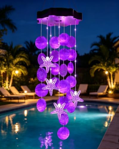 Toodour Solar Wind Chimes for Outside, Gifts for Mom Grandma Women Girls by Toodour