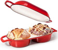 Double Dutch Oven for Sourdough Bread Baking, Cast Iron Dutch Oven [Red] by Unknown