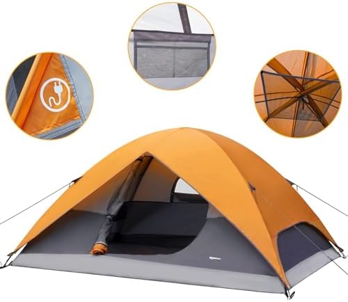 Amazon Basics Camping Tent, 3-Season Dome Design with Rainfly - Image 2