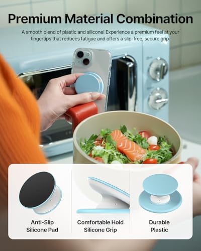 Sinjimoru Magnetic Phone Grip for MagSafe, Soft Silicone, Black - Image 5