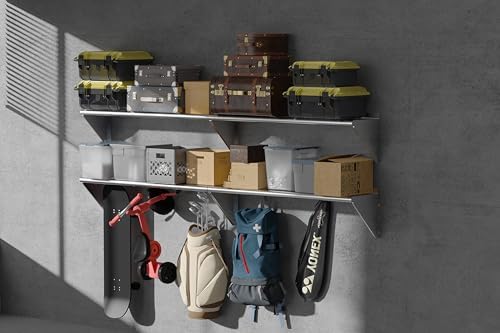 Stainless Steel Shelf 2 Pack 18"x48", Wall Mounted Metal Shelves - Image 6