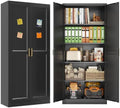 71" Metal Pantry Cabinet,Storage Cabinet with Doors and Shelves by SteelLifeNeatlyOrganized