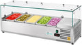 COOLCHEF 47-Inch Refrigerated Condiment Prep Rail, 5 x 1/4 GN Pans by COOLCHEF