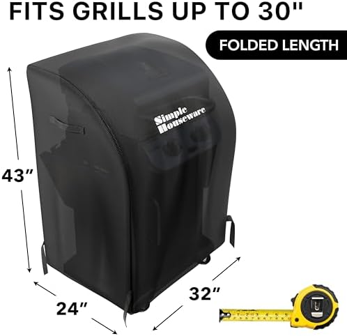 Simple Houseware 32 in. Heavy-Duty BBQ Gas Grill Cover, Waterproof - Image 2