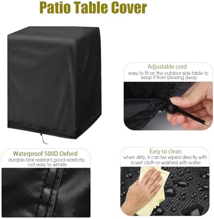 End Tables Cover, Outdoor Side Table Cover-8"D x 16"W x 24"H - Image 5