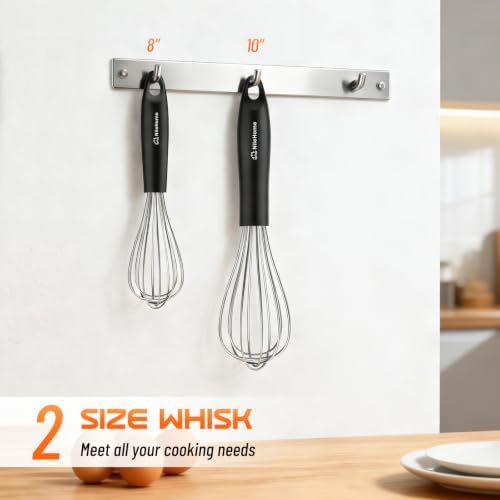 NileHome Whisk Set 8" 10" Kitchen Whisk,2-Pack - Image 2