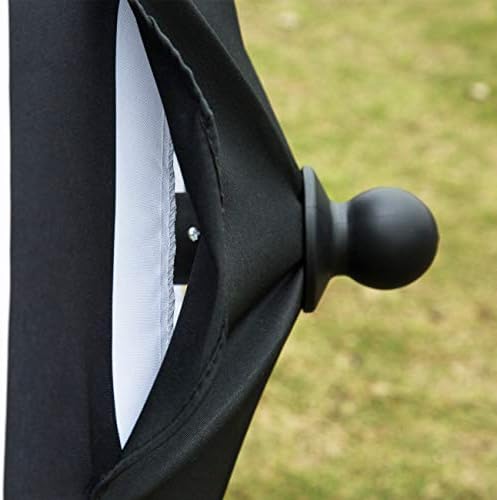 Sunnyglade 7.5' Patio Umbrella Outdoor Tilt Umbrella Black and White Stripe - Image 5