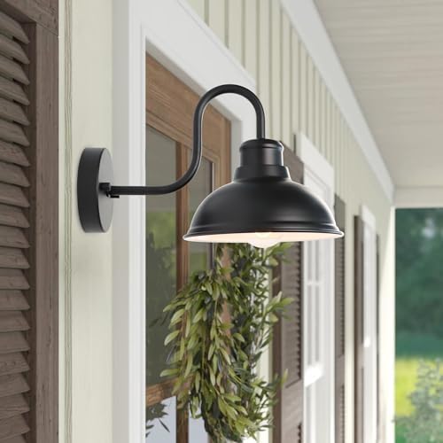 Gooseneck Barn Light Outdoor Wall Lights 8" Exterior Lighting Fixtures - Image 6