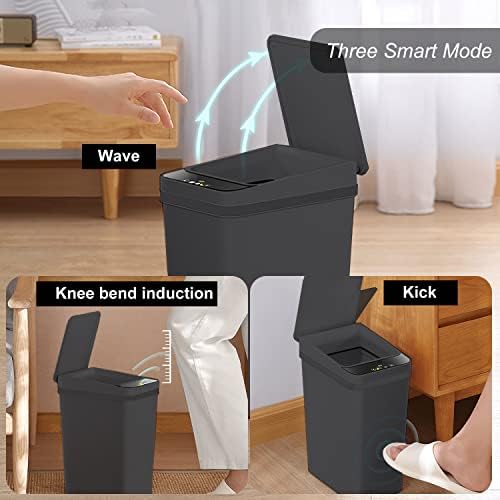 Touchless Bathroom Trash Can - 2.5 Gallon Smart Trash Can Sensor Motion - Image 2