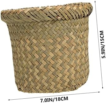 Outdoor Woven Storage Basket for Fruits and Vegetables Decorative and Practical Round Trash Holder for Home Restaurants and Hotels - Image 4