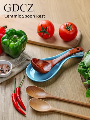 GDCZ Large Porcelain Spoon Rest for Kitchen Stove Top (Turquoise) - Image 5
