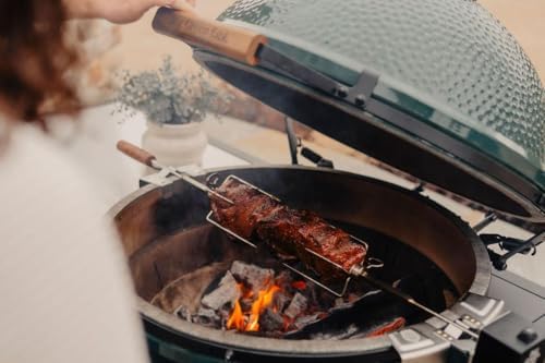 Big Green Egg Large Rotisserie Kit – Stainless Steel Grill Rotisserie with High Torque Motor, USB-C Power, Storage Case Included – BBQ Rotisserie System for Charcoal Grill & Smoker Cooking by Unknown