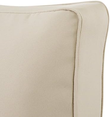 Classic Accessories Montlake Water-Resistant 23 x 20 x 4 Inch Outdoor Back Cushion Slip Cover, Patio Furniture Cushion Cover, Antique Beige, Patio Furniture Cushion Covers - Image 4
