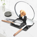 AUOON Silicone Utensil Rest with Lid Holder, Large, Gray by AUOON