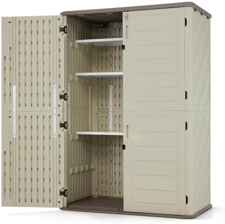 Macrout 50 Cu Ft Outdoor Storage Cabinet with Shelves, Waterproof ST5782 by MMACROUT