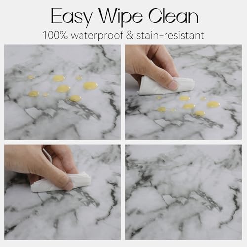 Romanstile Round Fitted Vinyl Tablecloth with Elastic Edge 100% Waterproof - Image 3