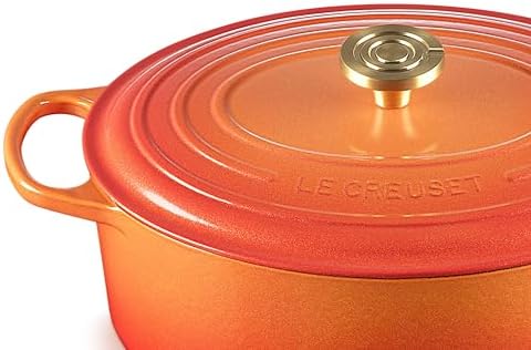 Le Creuset Enameled Cast Iron Oval Dutch Oven, 15.5 qt., Flamme Doree - Image 2