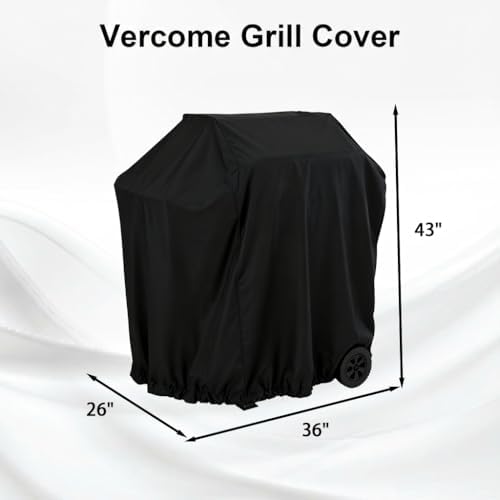 Grill Cover for Nexgrill 810-0025 Cart-Style Charcoal Grill, Heavy Duty Waterproof All-Weather Protection, Outdoor Fade Resistant BBQ Grill Cover (36" L x 26" W x 43" H) - Image 2