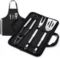 Grill Utensils Set, Grill Tools for Outdoor Grill, Spatula Fork Tong BBQ Grill Accessories with Apron, Stainless Steel Barbecue Grilling Kit for Camping Cooking by Unknown
