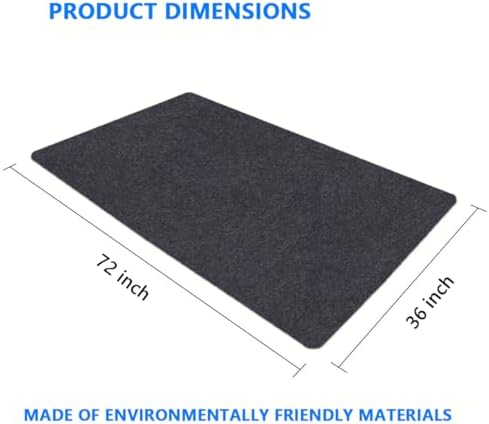Gas Grill Mat，36" x 72" Premium BBQ Mat—Protects Decks and Patios from Grease Splashes,Soft Absorbent Material-Contains Grill Splatter，Anti-Slip and Waterproof Backing，Washable - Image 4