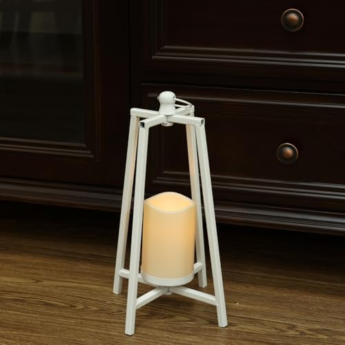 NEEDOMO Lantern Decorative Indoor & Outdoor, Farmhouse Candle Holder, Vintage Metal Decor for Front Porch Patio,Rustic Decoration for Christmas Spring Thanksgiving - Image 7