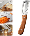 2026 Upgrade Vegetable Peeler and Julienne Peeler Set, Stainless Steel Vegetable Peelers for Kitchen with Wood Handles and Bottle Opener, 2-Pcs Multifunctional Vegetable Peeler Set by Buyitnow