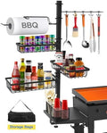 Griddle Caddy for Blackstone Griddle Accessories with Powder Coating, Black by Concons