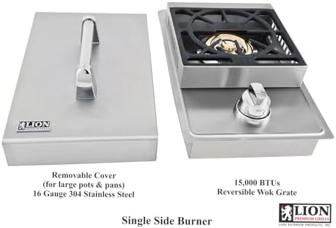 Lion Premium Grills L5631 Natural Gas Single Side Burner, 20-1/2 by 12-1/2-Inch - Image 4