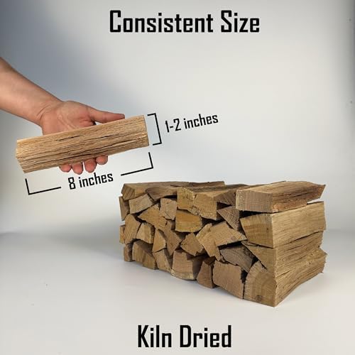 Pizza Oven Wood Kiln Dried Mini Split Hickory 8" inch Long for Cooking,Pizza Wood for Grilling or Smoking 1,248 cu. in. of Hickory - Image 2