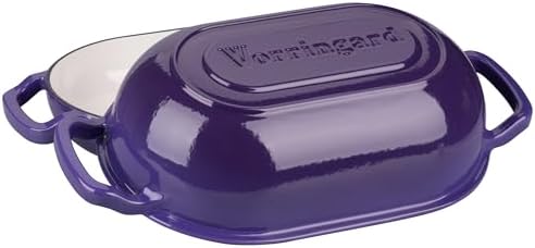 VORRINGARD Enameled Cast Iron Sourdough Bread Oven, Dutch Oven, Loaf Cast Iron Bread Pan for Homemade Bread Baking, Meatloaf Pan with Lid, 5QT, Purple - Image 4