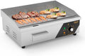Bonnlo 22 Inch 1600W Commercial Griddle with Stainless Steel Countertop, Flat Griddle, 122-572℉ Adjustable Temp Control of Electric Flat Top Grill for Cheese 、Steak and Egg, Home & Restaurant Use by Bonnlo
