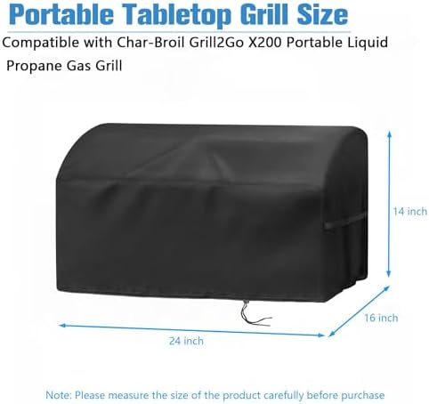 Grill Cover for Char Broil Grill2Go X200 Portable Propane Gas Grill - Image 2
