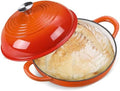 6 QT Enameled Cast Iron Round Bread Oven, Sourdough Dutch Oven by NSIRONS