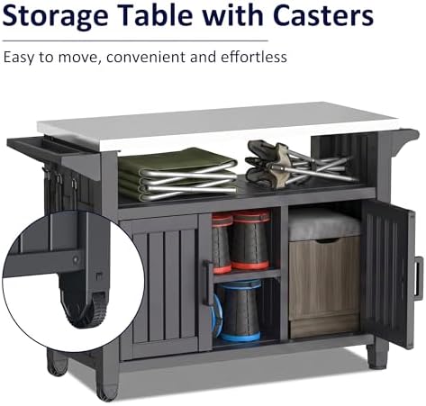 EasyUp Outdoor Storage Cabinet, Black - Image 6