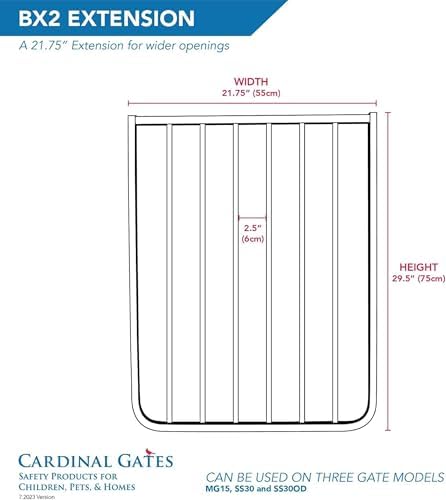 Cardinal Gates BX2 21.75 in Baby Gate Extension, Brown - Image 2