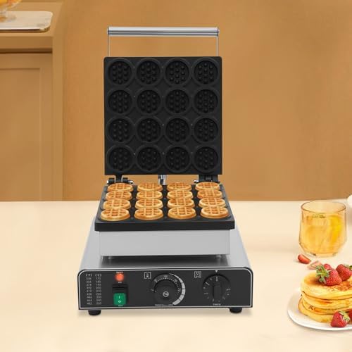 16-Slice Commercial Waffle Maker, 1750W Electric Waffle Machine, Stainless Steel Waffle Iron Baker with Non-Stick Coating, 122-572℉ Temperature Adjustable - Image 6