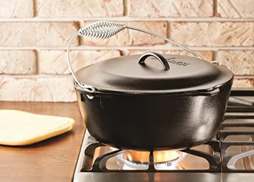 Lodge Pre-Seasoned Cast Iron Dutch Oven with Bail Handle, 7 Quart - Image 2