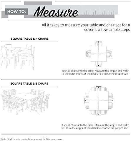 Classic Accessories Veranda Water-Resistant 40 Inch Square Patio Table Cover, Outdoor Table Cover - Image 4