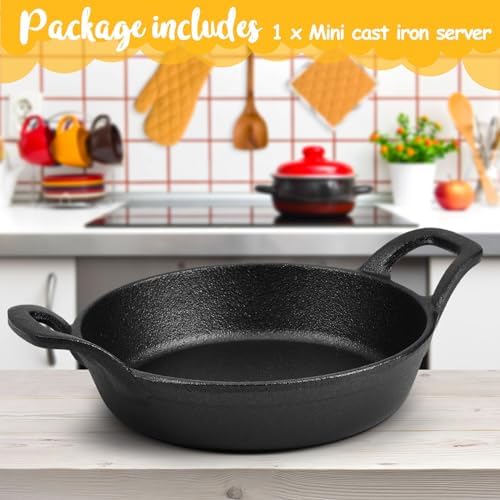 Ziliny 1 Pack Mini Cast Iron Skillets 6.3 x 6.3 x 1.5 Inch Pan Ramekin Set - Image 3