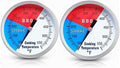 YOTOM BBQ Grill Thermometer Gauge, 2 Pack Charcoal Grill Smoker Temperature Gauge Pit BBQ Grill Thermometer by YOTOM