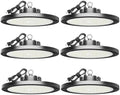 6 Pack 200W High Bay Led Shop Lights - 5000K UFO Led High Bay Light with Plug 5' Cable and Hook Ring, Shop Light UFO Barn Lights Led High Bay Lights for Garage Gym Warehouse Workshop by Illuminatinglifewiththewarmthandloveoflight