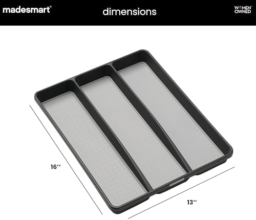 madesmart Classic 3 Compartment Utensil Tray, Granite - Image 5